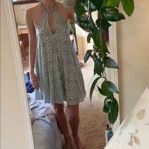 Kimchi Blue mint w/ silver stars dress size small